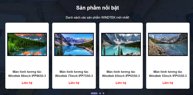Đối với các dòng màn hình tương tác Windtek