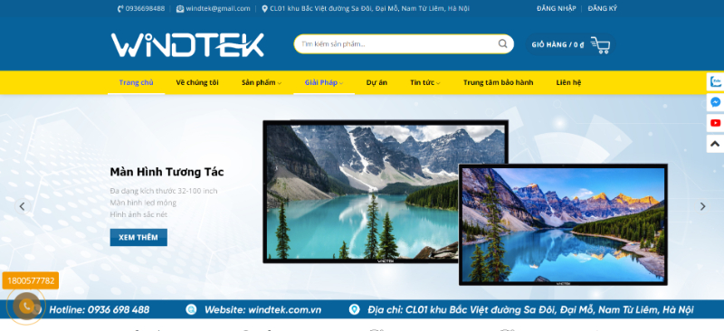 Nên mua hình tương tác 55 inch tại WINDTEK