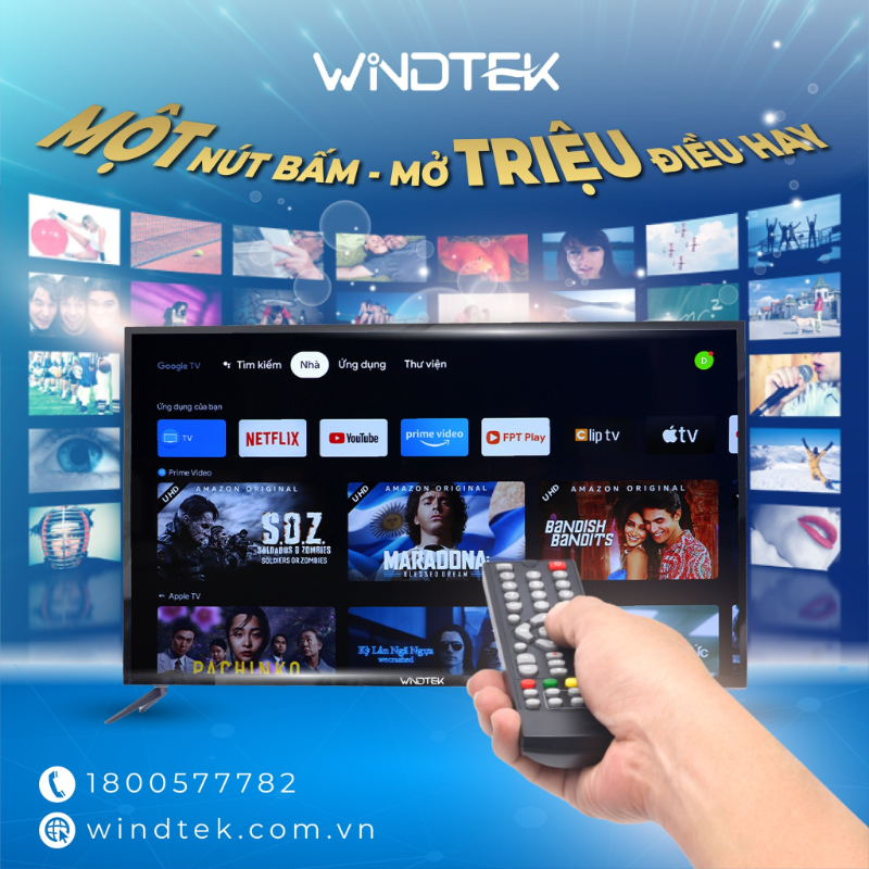 Tivi Windtek có thể kết nối camera với tivi qua wifi