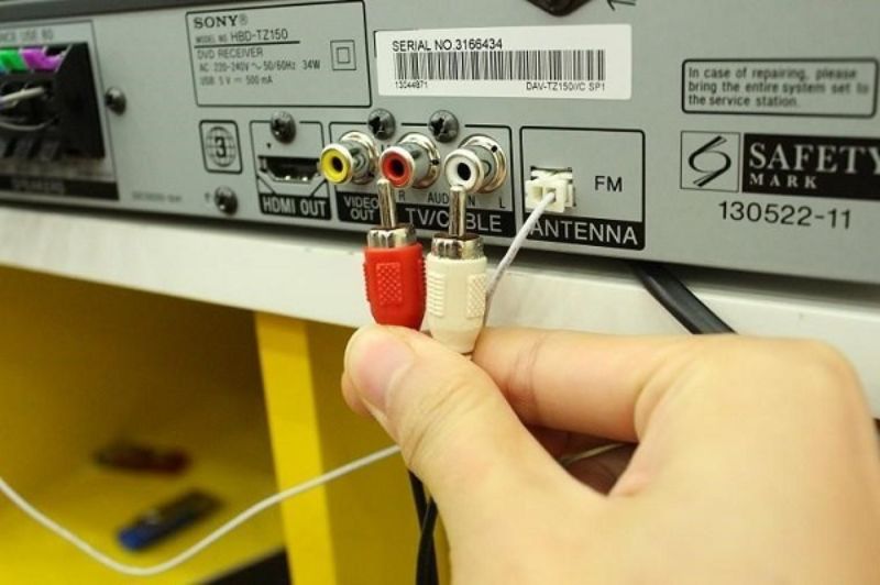 Kết nối bằng jack trắng - đỏ