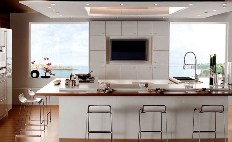 Nên hay không nên lắp đặt tivi trong phòng bếp?