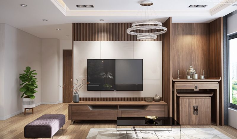 Vị trí đặt tivi trong phòng khách phong thủy, hút tài lộc